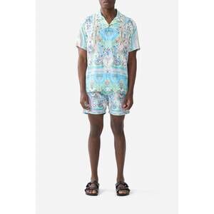 NEW CAMILLA short sleeve camp collared shirt in midsummer mosaics